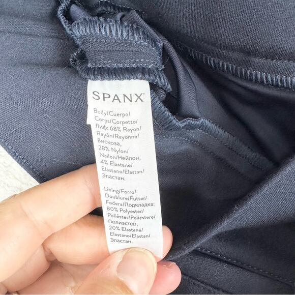 Spanx SPANXsupersmooth Perfect Fit Ponte Slim Straight Pull On Pant Navy Size XS - Picture 14 of 15